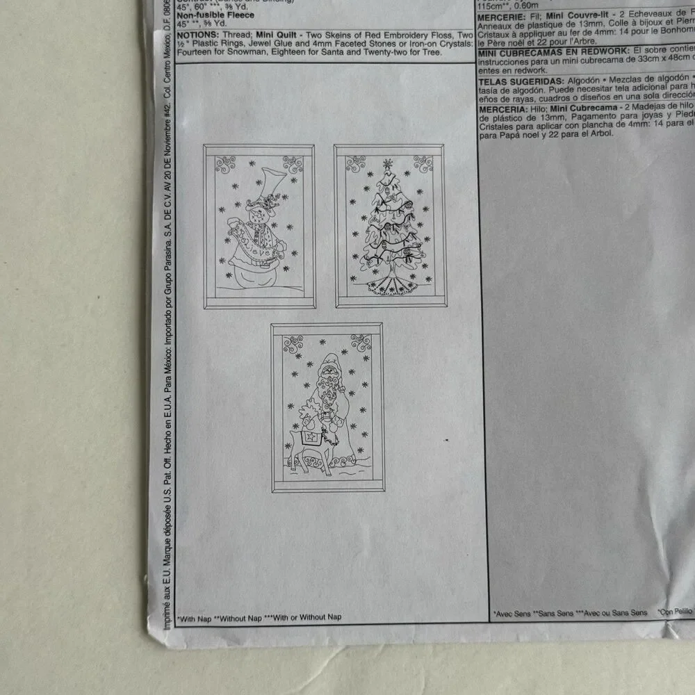 McCalls 6001 Redwork Quilt Patterns 13
